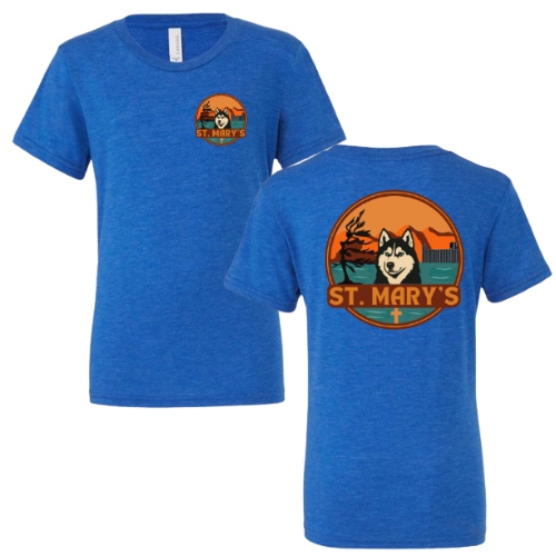 House Water St. Mary's Dual Logo Tee - Royal Blue Triblend