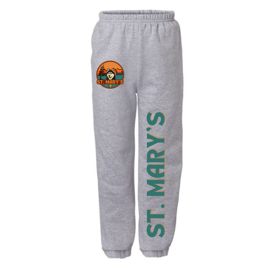 St. Mary's Joggers - Mini Logo & Azure ST. MARY - Grey
