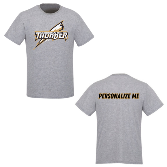 Georgian Bay Thunder Oversize Logo T-Shirt - Athletic Grey Heather / Optional Personalization