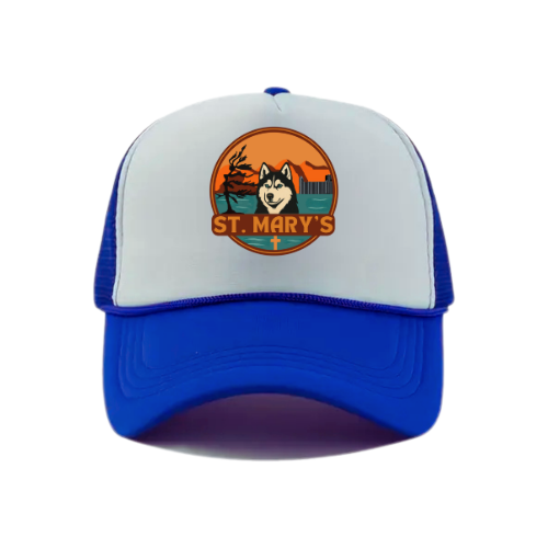 House Water St. Mary's Logo Snapback Hat - Royal Blue / White