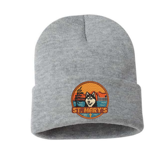 St. Mary's Patch Knit Toque - Heather Gray