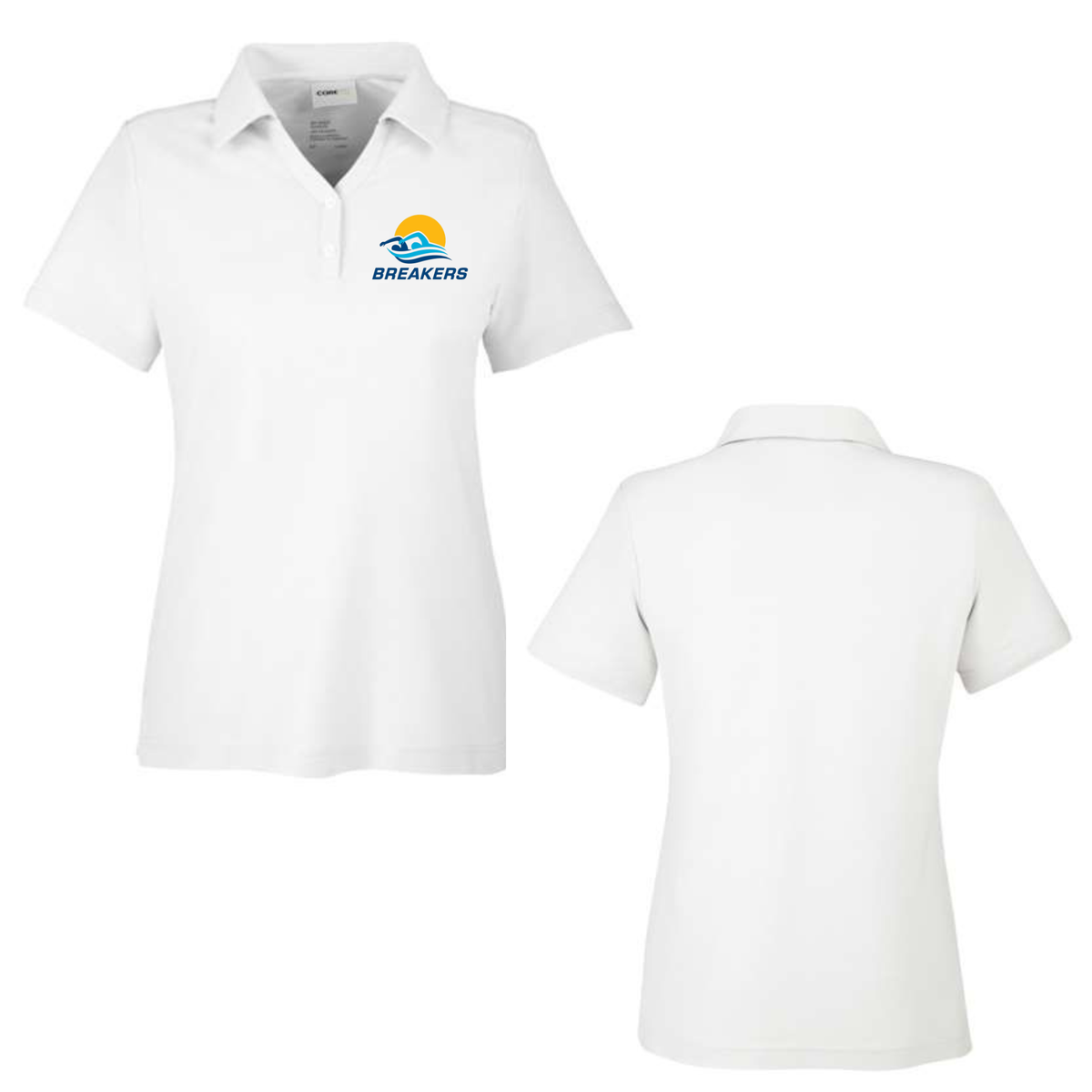 Breakers Swim Meet Official Ladies’ Polo - White