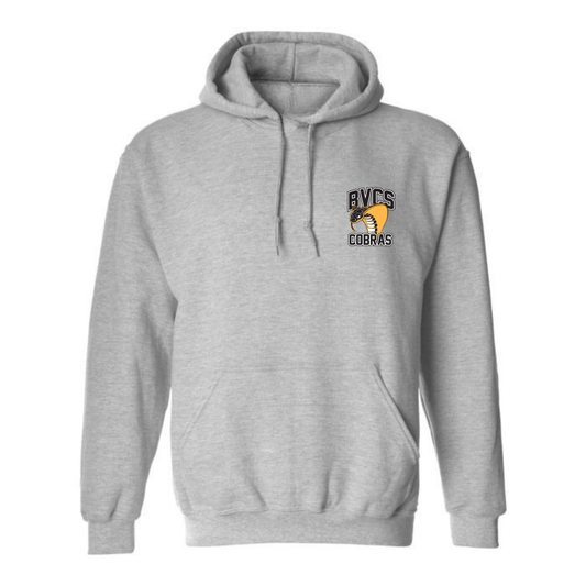 Adult Personalized BVCS Mini Cobra Hooded Sweatshirt - Sport Grey