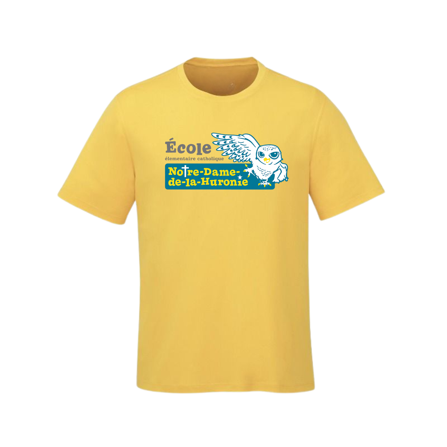 Notre-Dame-de-la-Huronie Tee - Large Logo /  Yellow