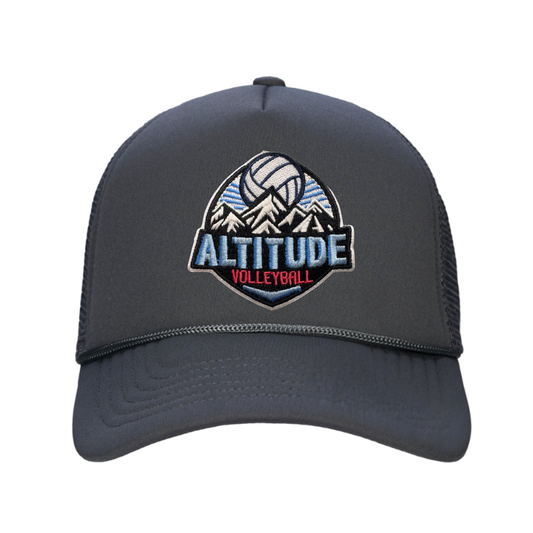 Altitude Patch Snapback Trucker Hat - Charcoal / Charcoal