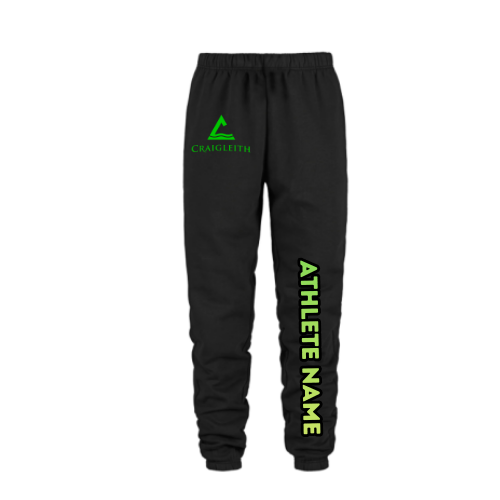 U8 Craigleith Powder Bros Joggers - Black / Neon Green Gradient