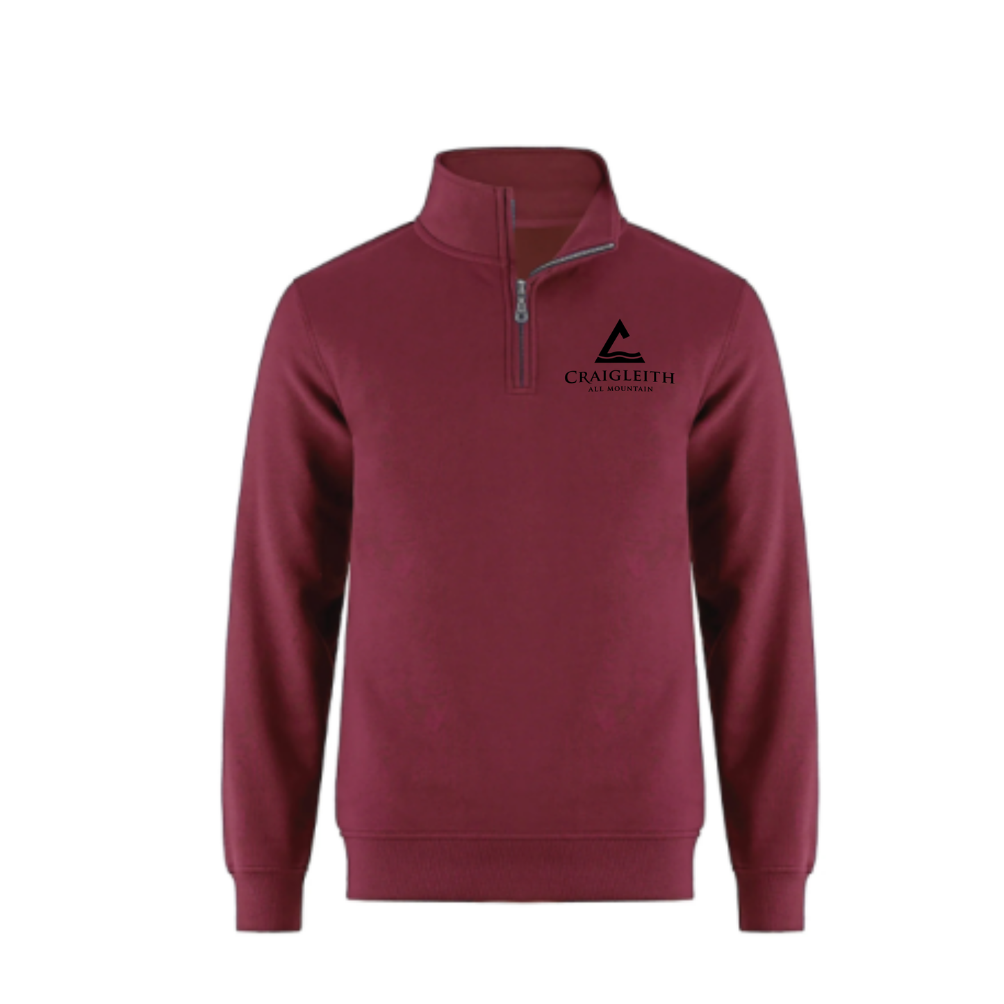 U12 Craigleith All Mountain Summit Slayers Quarter-Zip Sweatshirt - Maroon