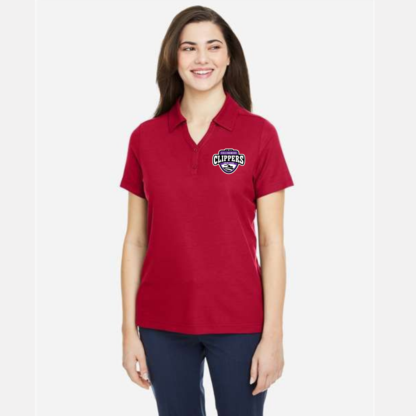 Collingwood Clippers Swim Meet Official Ladies’ Polo - Classic Red