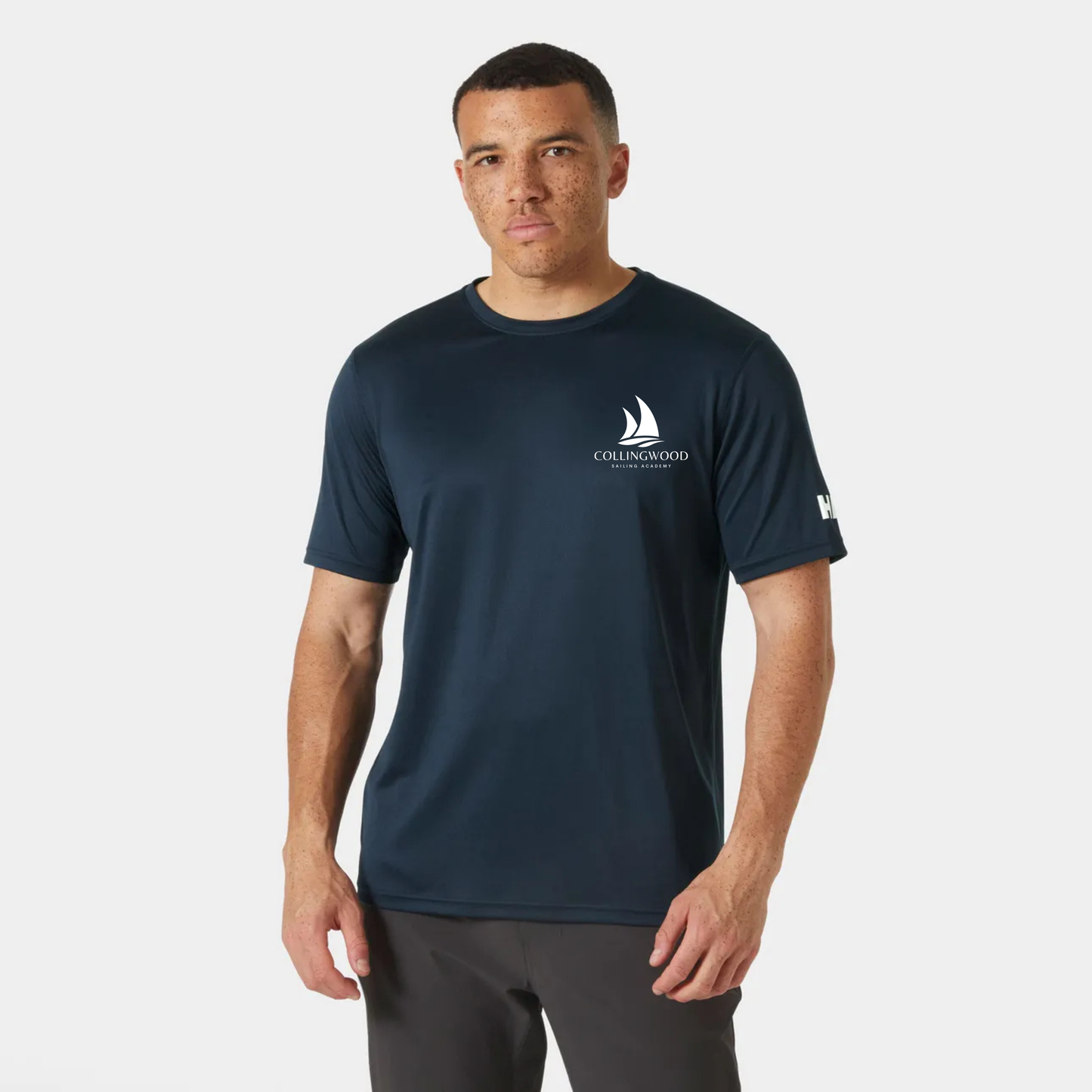 Collingwood Sailing Academy Mini Logo / INSTRUCTOR Helly Hansen UPF 50+ Tech T-Shirt - Navy