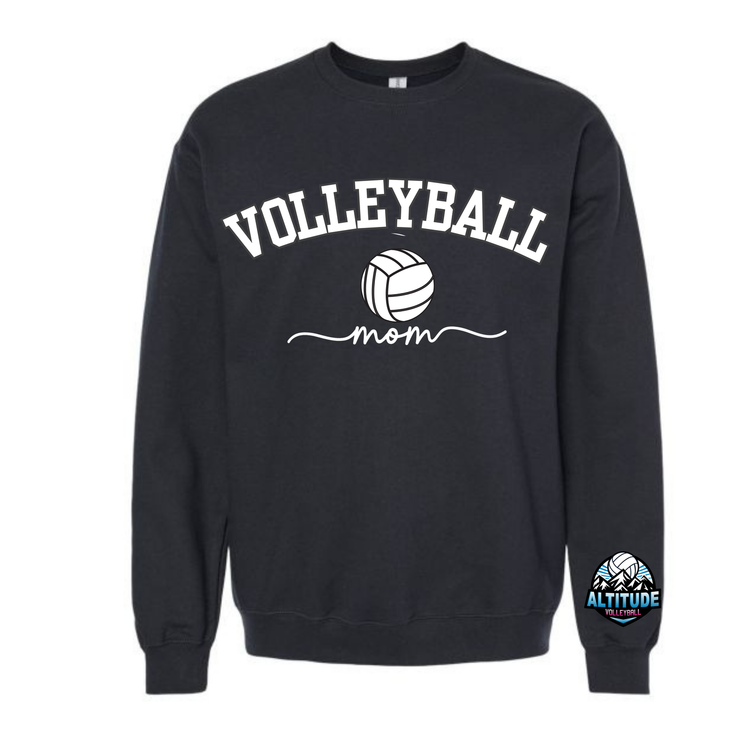 Altitude Volleyball Mom Crewneck Sweatshirt - Black (Youth & Adult)