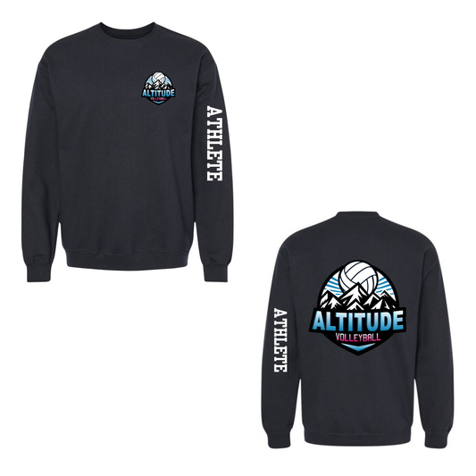 Altitude Personalized Volleyball Crewneck Sweatshirt - Black (Youth & Adult)