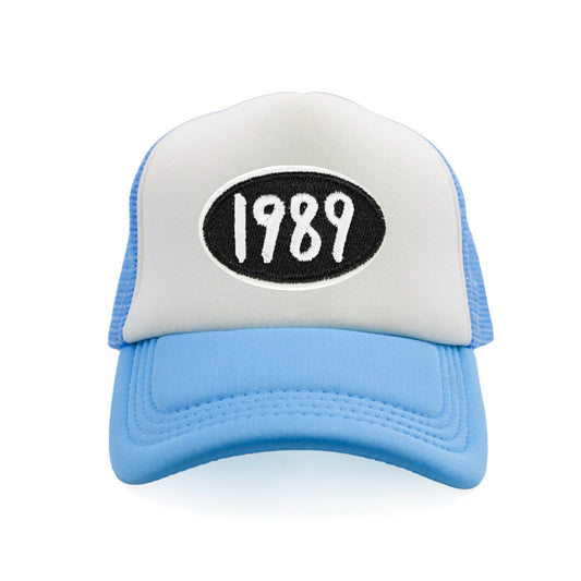 1989 Snapback Hat - Pastel Blue / White