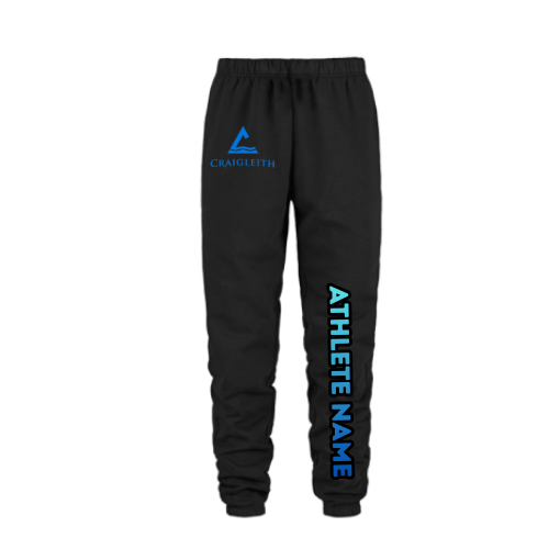U8 Craigleith Powder Bros Joggers - Black / Neon Blue Gradient