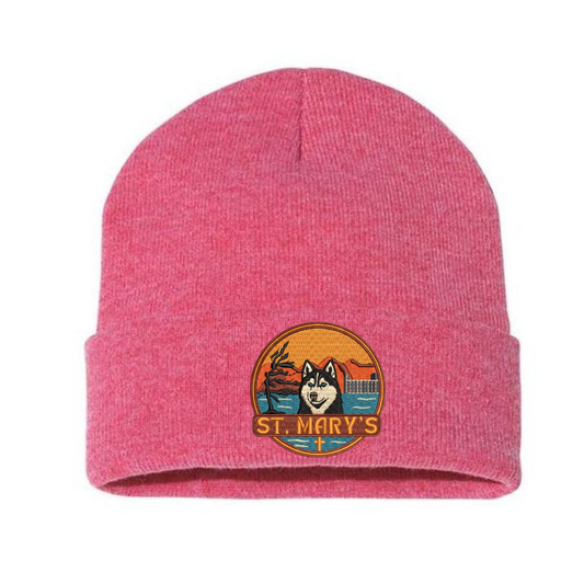 House Red House Fire St. Mary's Patch Knit Toque - Heather Red