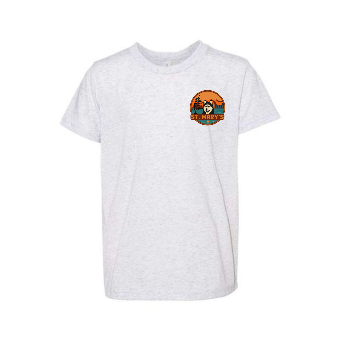 House Wind St. Mary's Dual Logo Tee - White Fleck Triblend