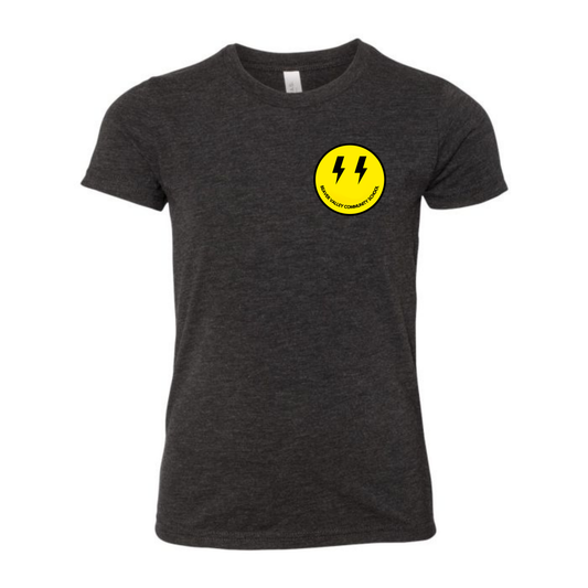 BVCS Bolt Smile Tee - Charcoal Black Triblend