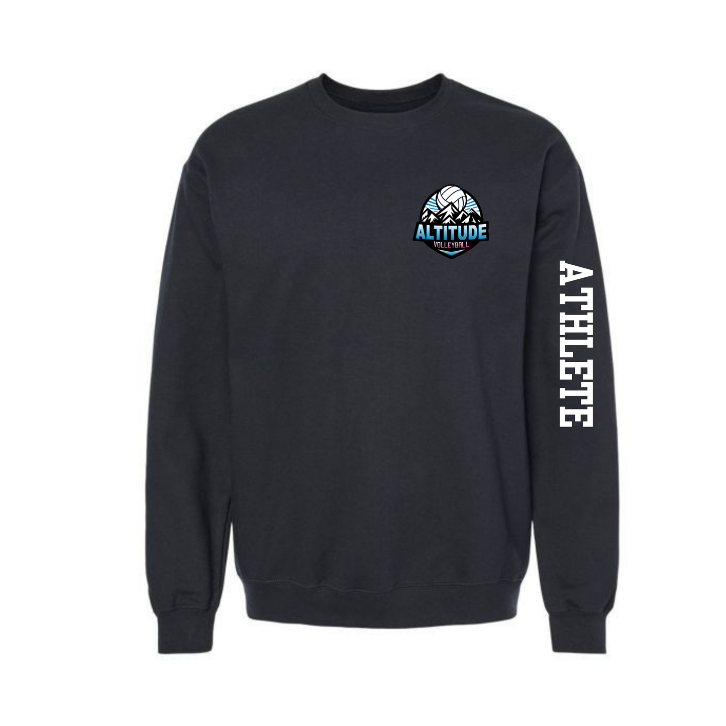 Altitude Personalized Volleyball Crewneck Sweatshirt - Black (Youth & Adult)
