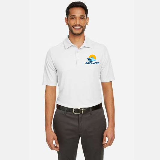 Breakers Swim Meet Official Men's Polo - White
