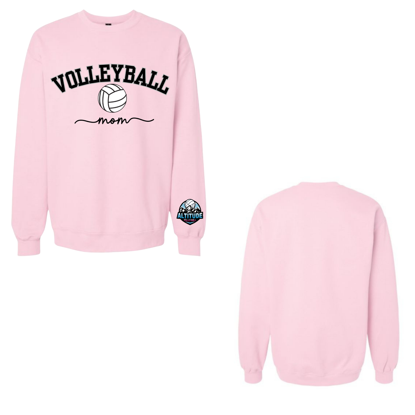 Altitude Volleyball Mom Crewneck Sweatshirt - Soft Pink (Youth & Adult)