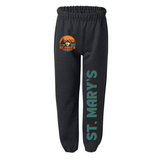 St. Mary's Joggers - Mini Logo & Azure ST. MARY - Black