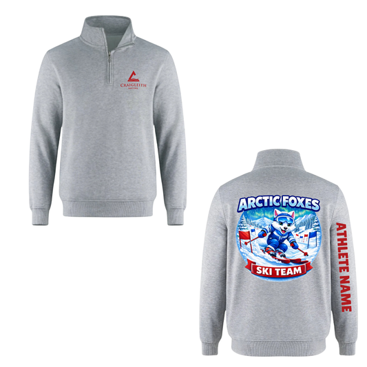 U8 Craigleith Arctic Foxes Quarter Zip Sweatshirt - Grey