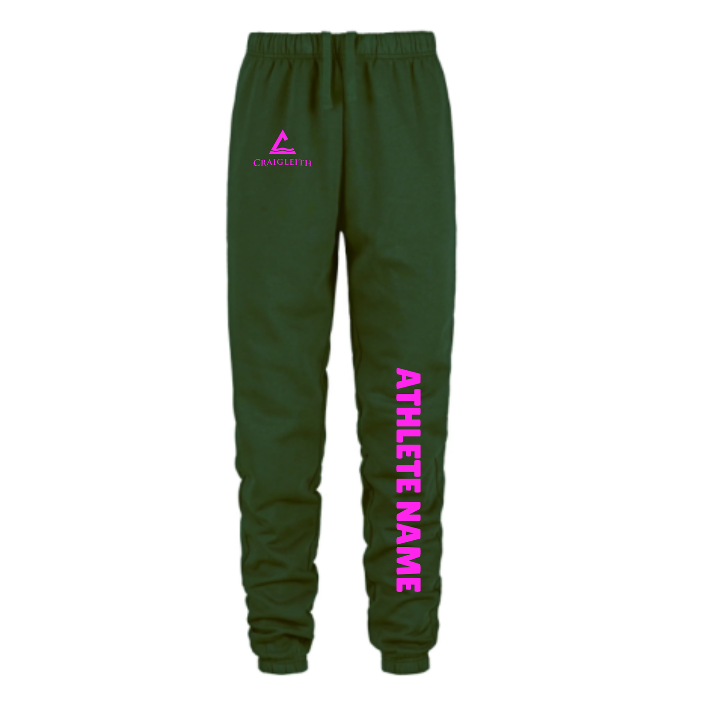 Craigleith Great Bears Joggers - Hunter Green / Craigleith Logo