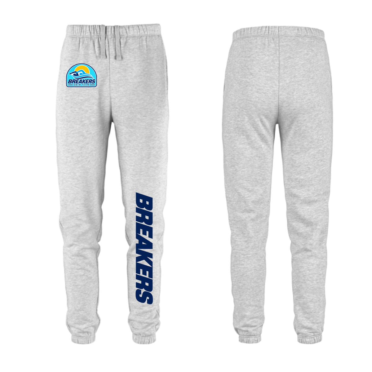 Breakers Swim Team Dual Logo Joggers - Ash Grey / Blue