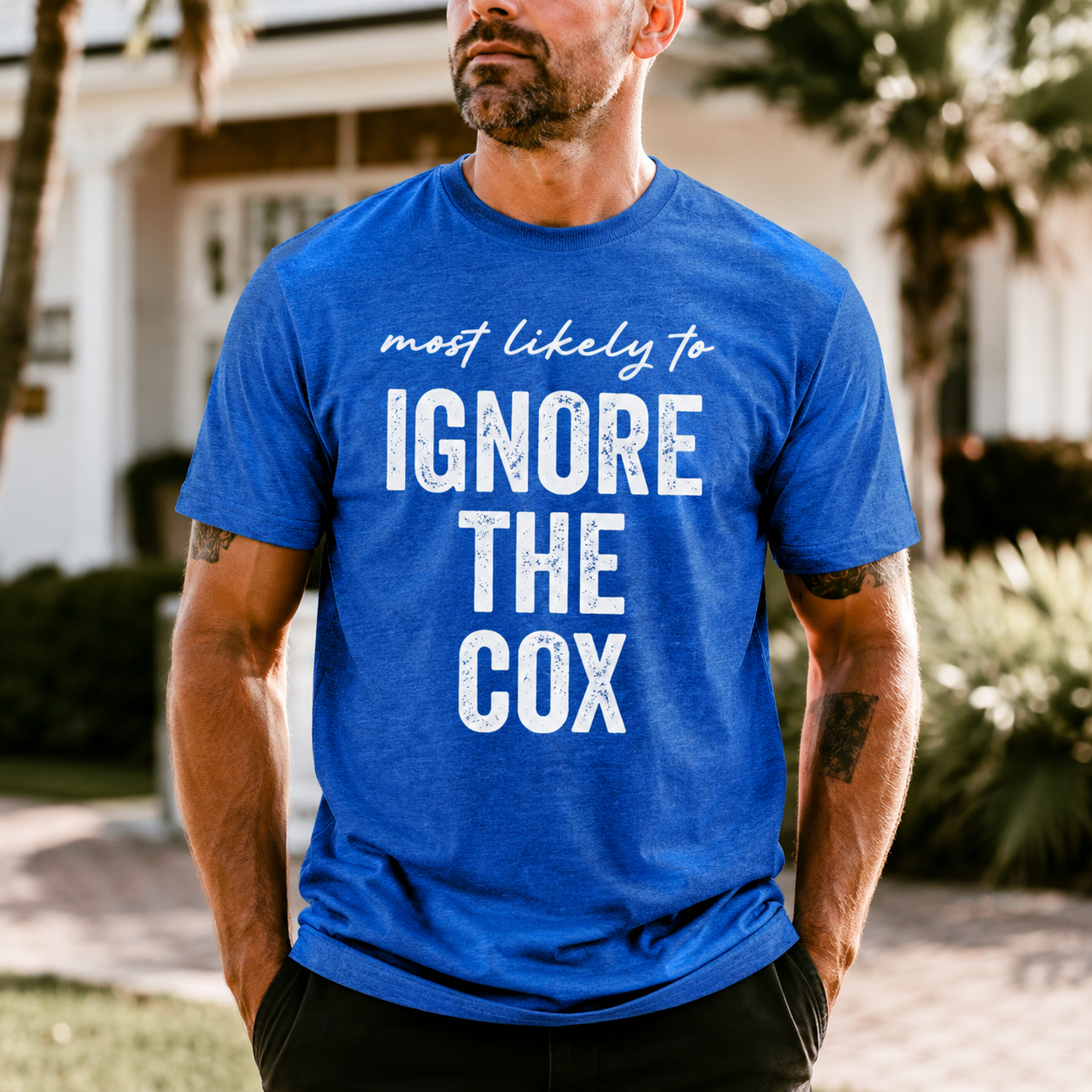 Collingwood Rowing Club Ignore the Cox Unisex Triblend Tee - True Royal