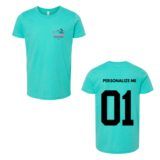 Personalized Altitude Beach Volleyball Mini Logo Tee - Teal (Youth / Adult)