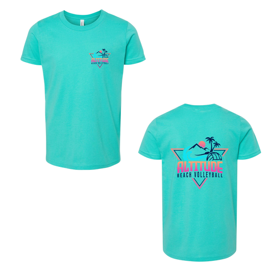 Altitude Beach Volleyball Dual Logo Tee - Teal (Youth / Adult)