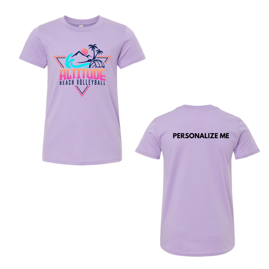 Personalized Altitude Beach Volleyball Oversize Logo Tee - Dark Lavender (Youth / Adult)