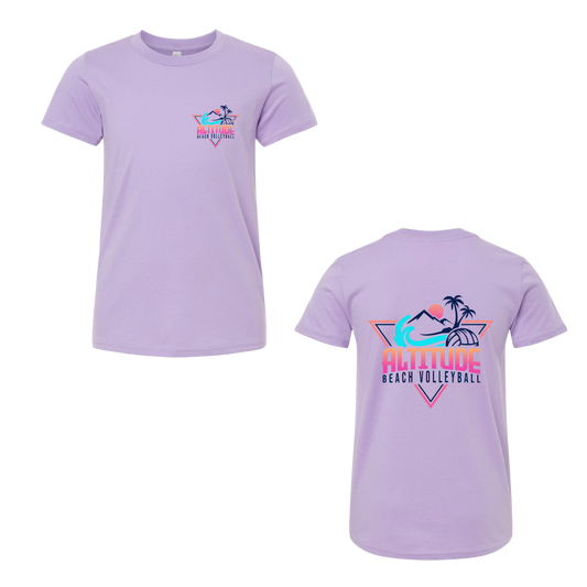 Altitude Beach Volleyball Dual Logo Tee - Dark Lavender (Youth / Adult)