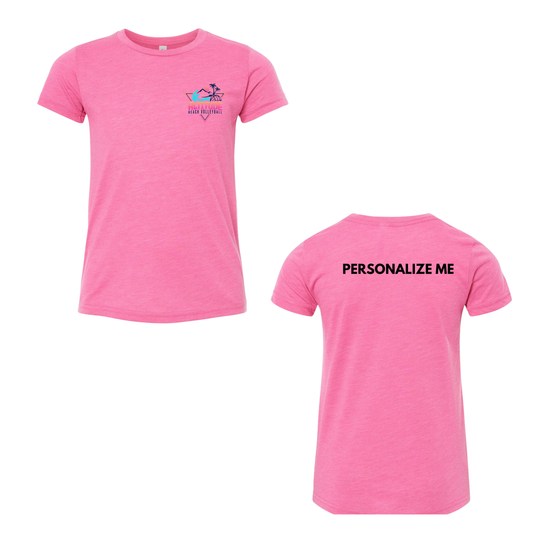 Personalized Altitude Beach Volleyball Mini Logo Tee - Charity Pink Triblend (Youth / Adult)