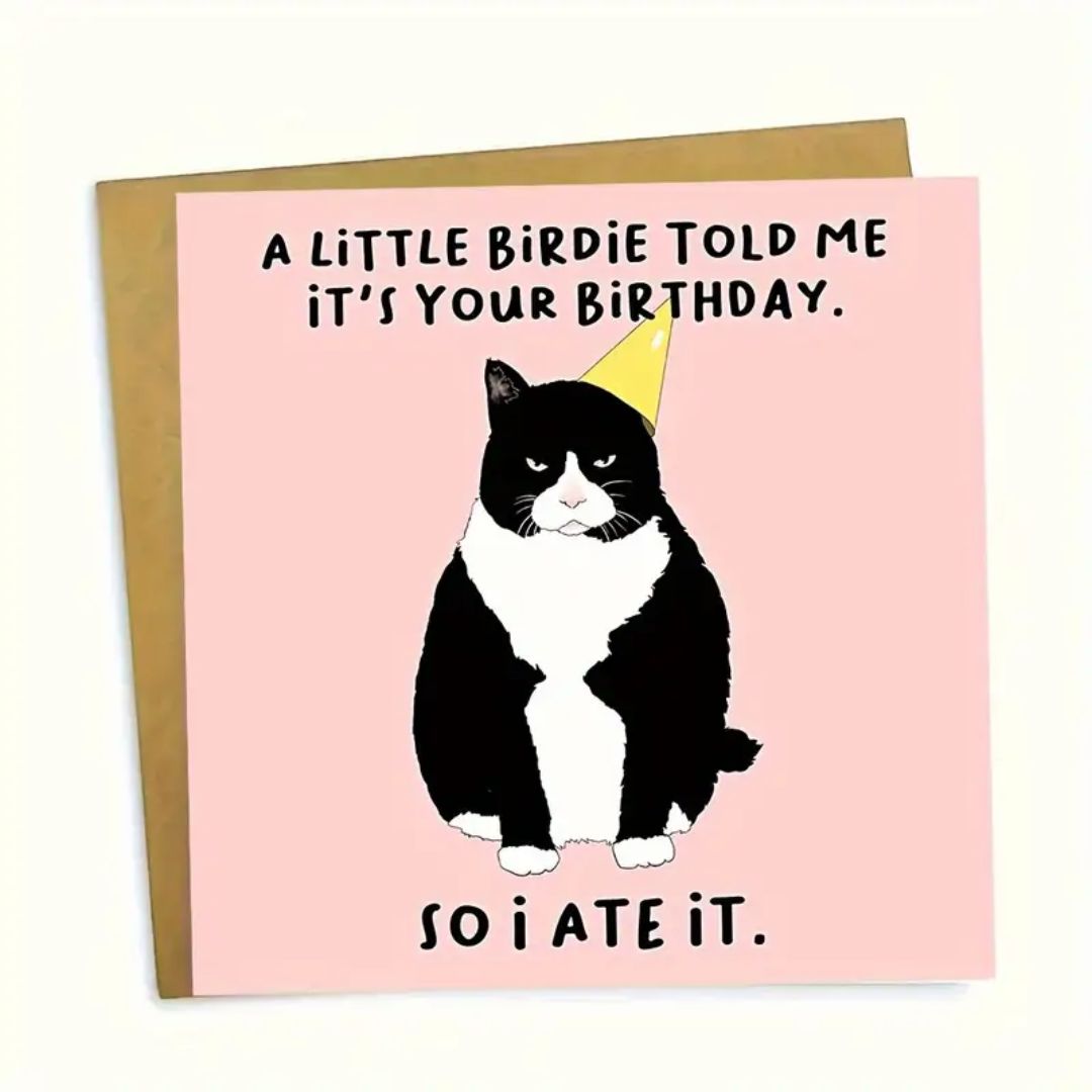 A Little Birdie Told Me Birthday Card