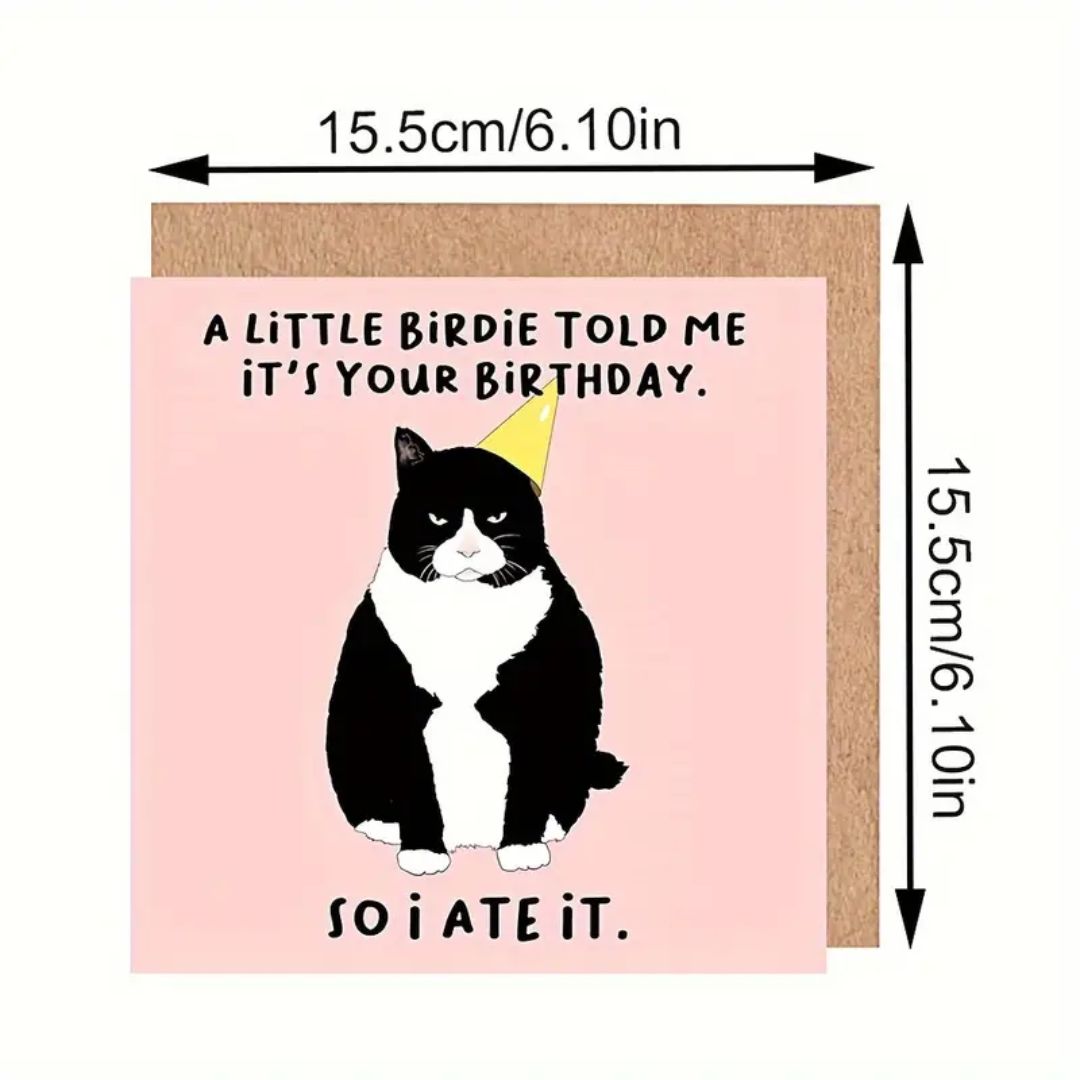 A Little Birdie Told Me Birthday Card