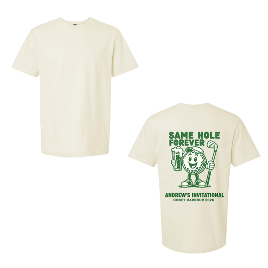One Hole For Life Crewneck Tee - Off White