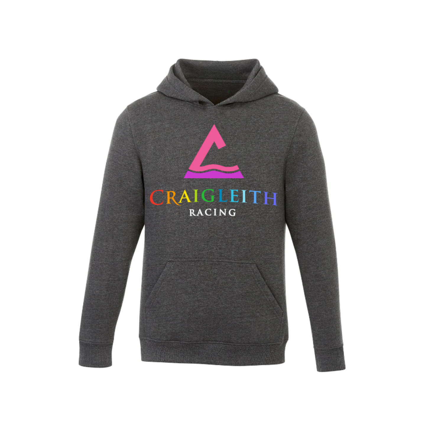 Adult Craigleith Rainbow Oversize Logo Hooded Sweatshirt - Charcoal