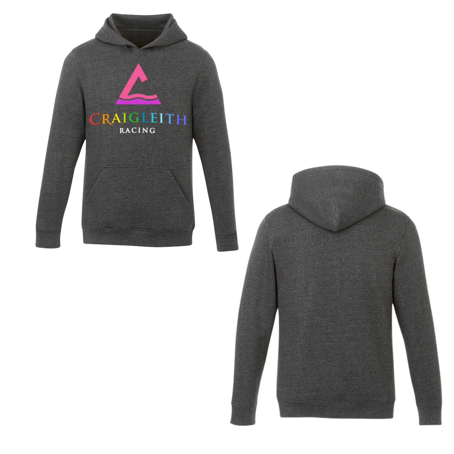 Adult Craigleith Rainbow Oversize Logo Hooded Sweatshirt - Charcoal