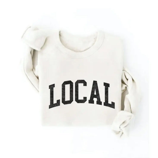 Adult Local Graphic Sweatshirt - Vintage White
