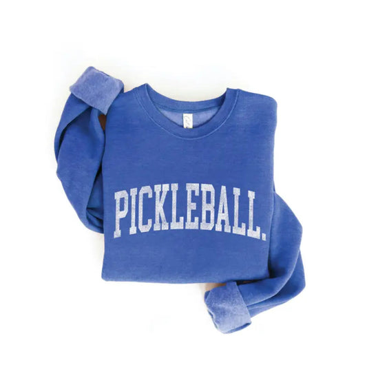 Adult Pickleball Graphic Sweatshirt - Heather Royal