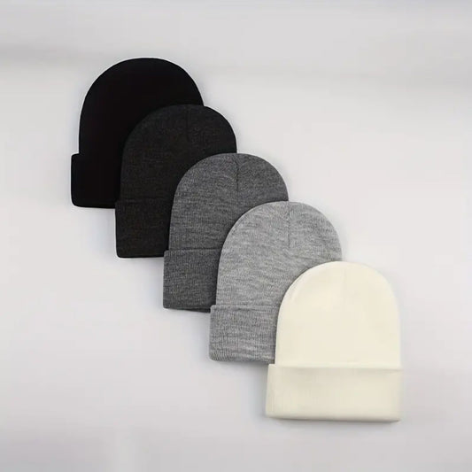 Adult Solid Knitted Beanie