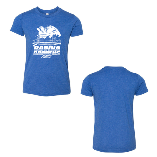Annette Baseball Short Sleeve Shirt - Ravina Gardens Tee - True Royal Triblend
