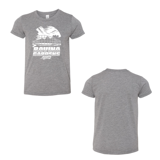 Annette Baseball Short Sleeve Shirt - Ravina Gardens Tee - Grey Triblend