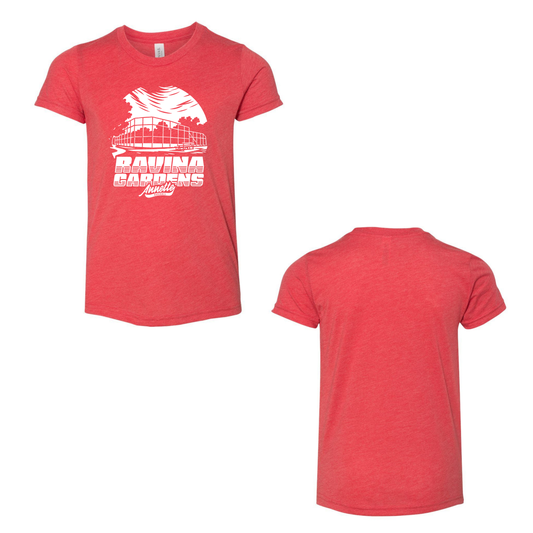 Annette Baseball Short Sleeve Shirt - Ravina Gardens Tee - Red Triblend