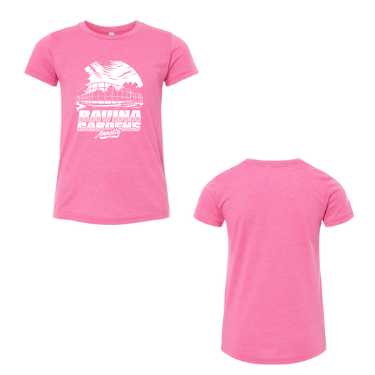 Annette Baseball Short Sleeve Shirt - Ravina Gardens Tee - Charity Pink Triblend