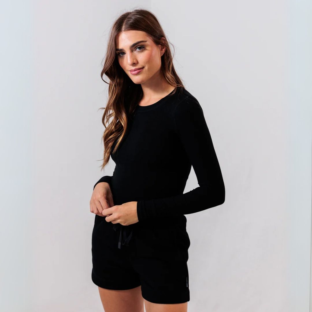 Après Actif Essential Ribbed Long Sleeve - Black