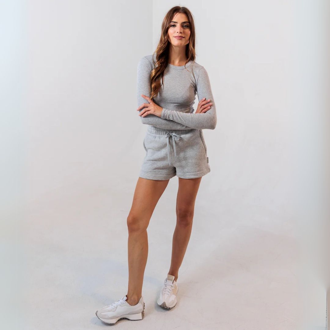 Après Actif Essential Ribbed Long Sleeve - Cloud Grey