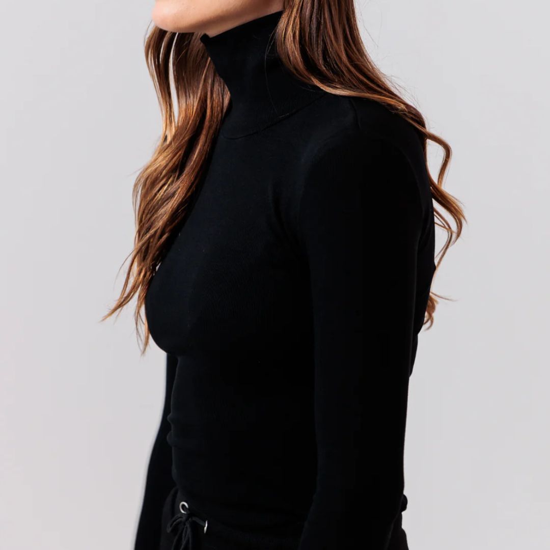 Après Actif Ribbed Turtleneck - Black