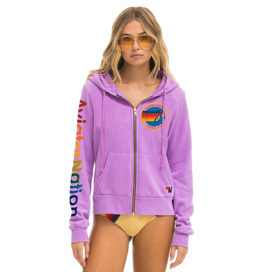 Aviator Nation -  Adult Hoodie - Neon Purple