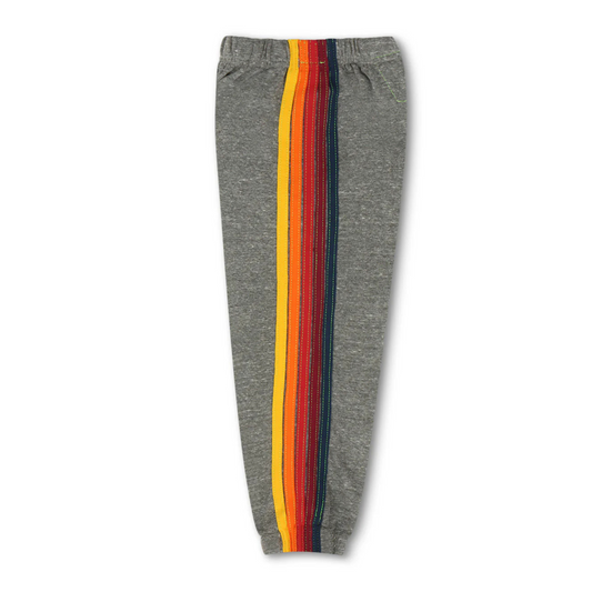 Aviator Nation - Kid's Classic 5 Stripe Sweatpants - Heather Grey